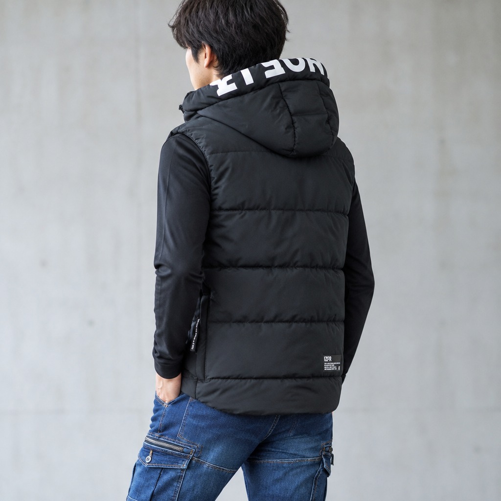 I'Z FRONTIER ALUMINUM STRETCH VEST PARKA #9569 ブラック