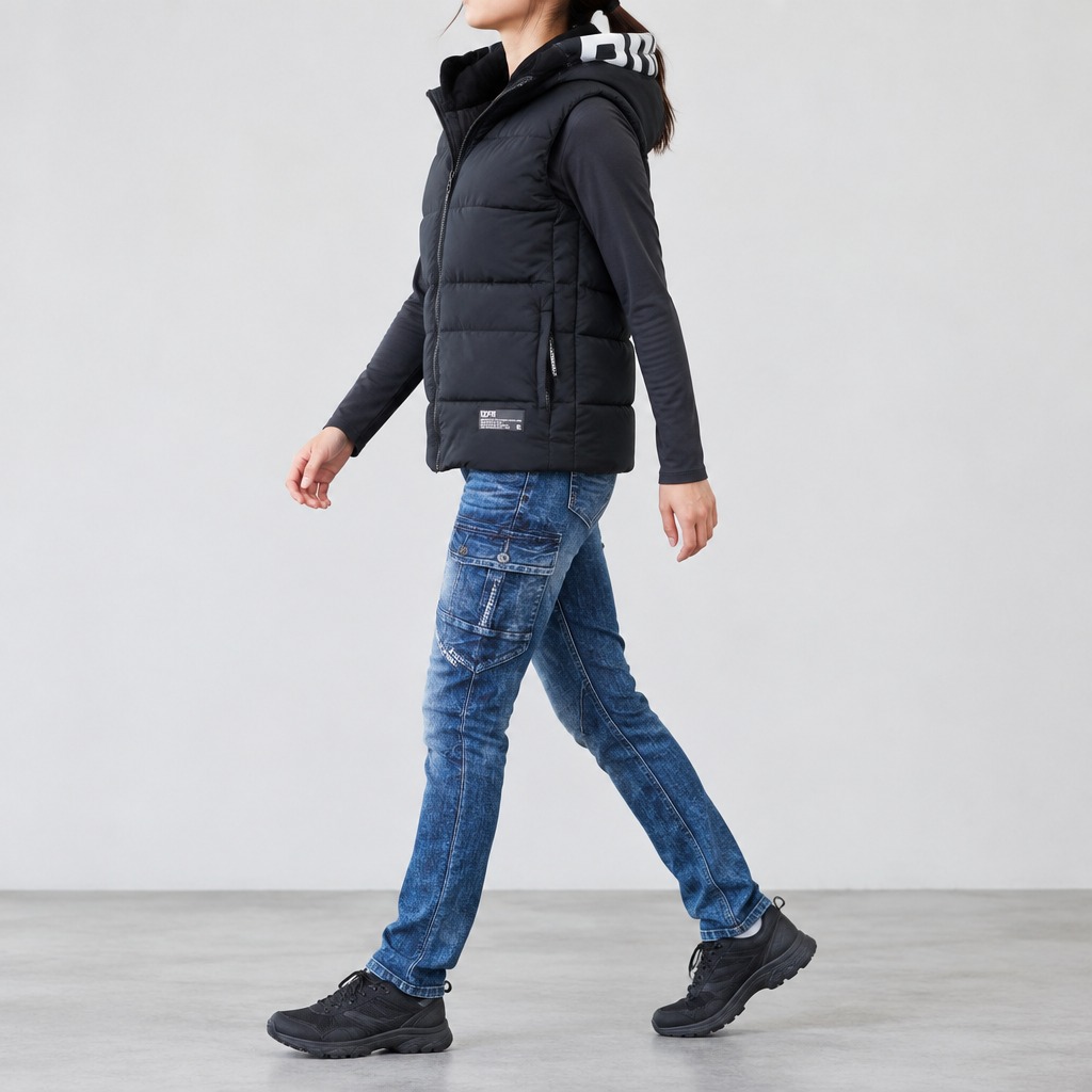 I'Z FRONTIER ALUMINUM STRETCH VEST PARKA #9569 ブラック